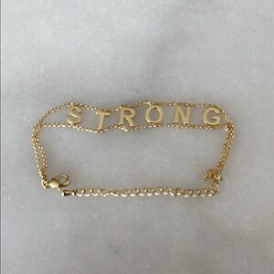 Gold 'Strong' Bracelet